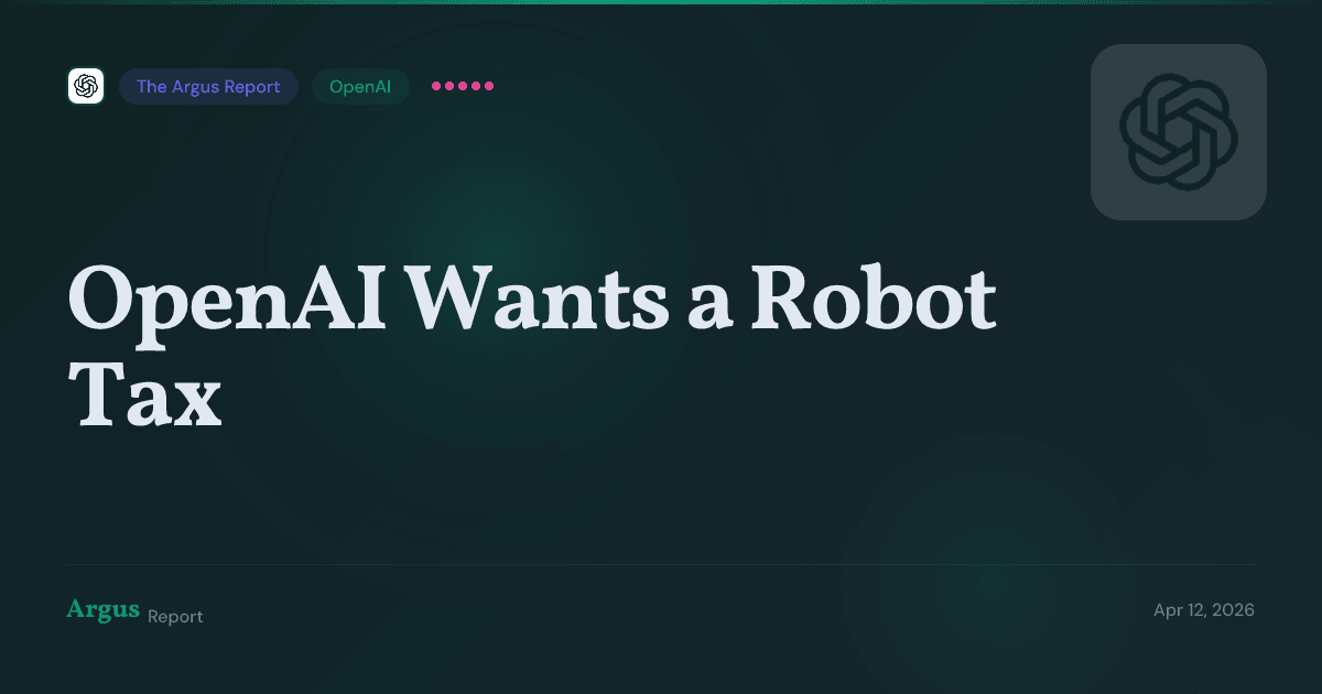 OpenAI Is Preparing for Its IPO. It's Also Proposing Robot Taxes.