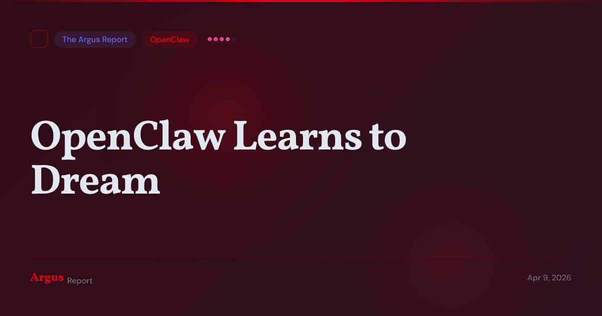 OpenClaw v2026.4.9 launches 'Dreaming' feature for AI agent memory