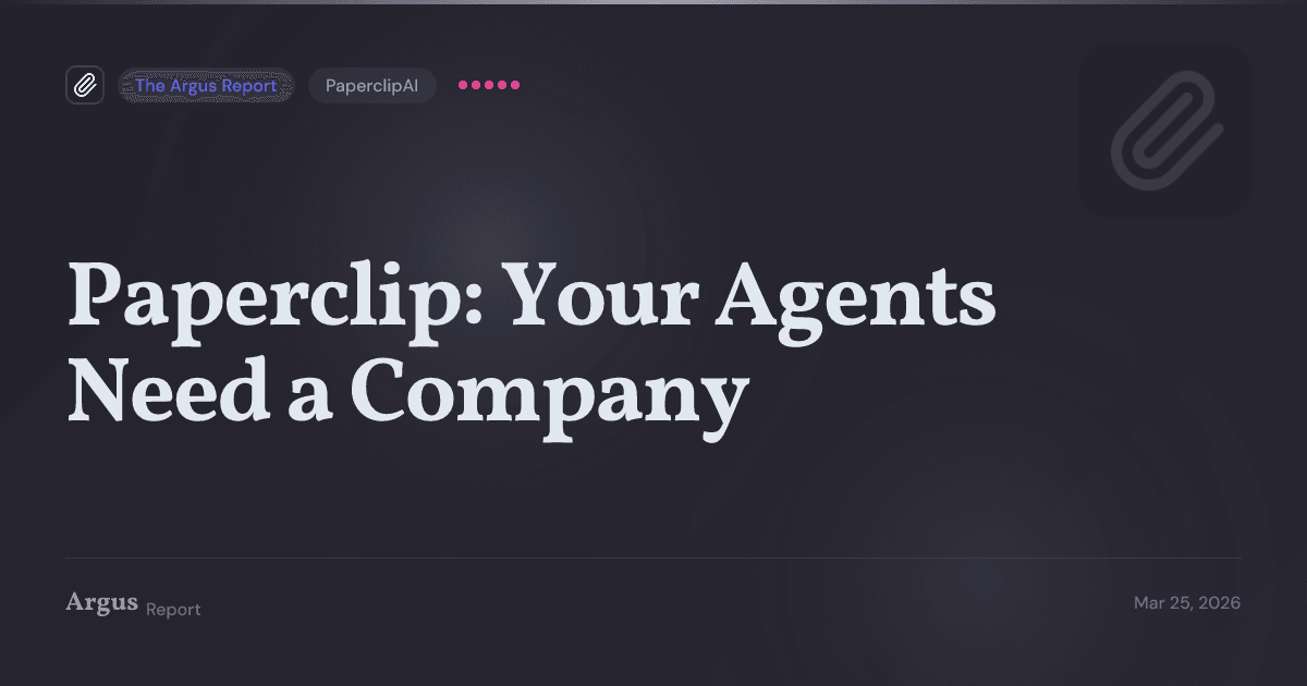 PaperclipAI hits 43K stars as teams deploy 'zero-human companies' with AI agent orchestration