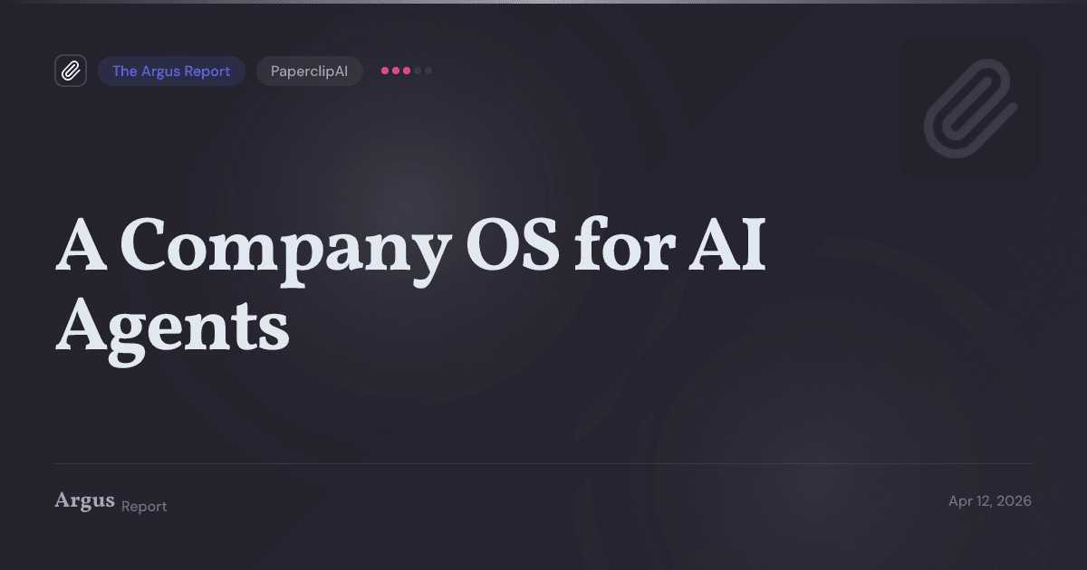 Someone Built a Company Operating System for AI Agents. It Has 52,000 Stars.